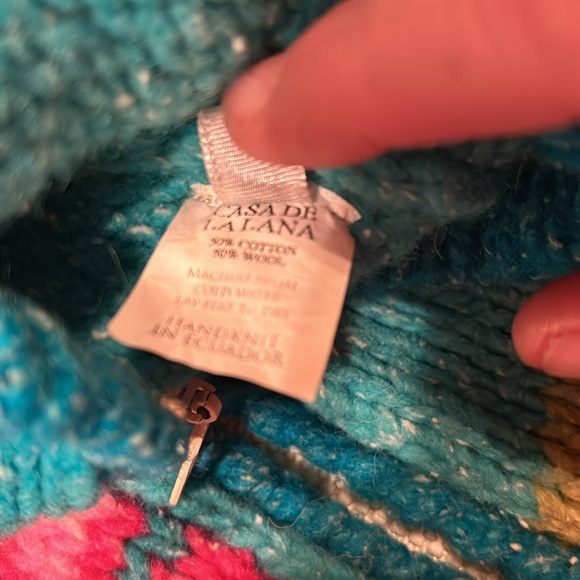 Beautiful casa de la Lana zipper sweater with pockets cotton and wool size 2 - Picture 8 of 8